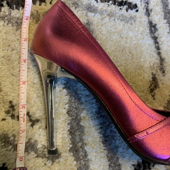 Barbiecore Metallic Hot Pink Steve Madden Stilettos Sz 8 - Picture 7 of 9